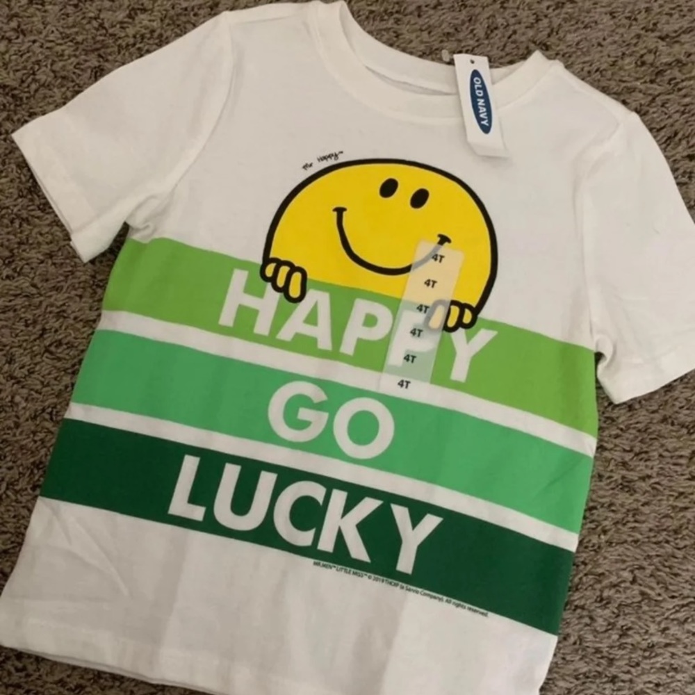 Happy-Go-Lucky happy face t-shirt